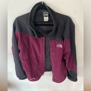 The North Face Women's Black and Burgundy Ski Jacket